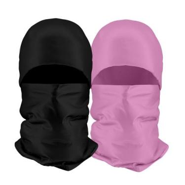 Imagem de Kit 2 Toucas Ninja Balaclava Capuz Bandana Máscara Gorro Motoqueiro Pr