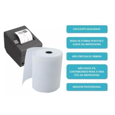Imagem de Bobina térmica 80x40 para cupom fiscal KIT C/10 unidades - Regispel