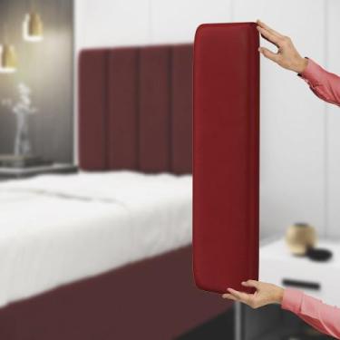Imagem de Painel Modulado Nashira 140 Sued Aradecor, Vermelho, CASAL PADRãO