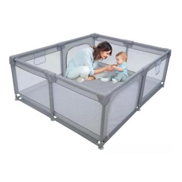 Imagem de Cercado Para Bebês Chiqueirinho Playground Infantil Grande Desmontável e Resistente – Ideal Para Meninos e Meninas - CERCADINHO -180x150x68- MJ BRANDS