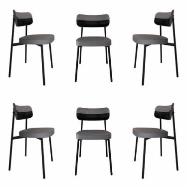Imagem de Cadeira Fixa com 4 Pés 50 X 44,7 X 83,8 Cm com 6 Unidades Alloa - Meta