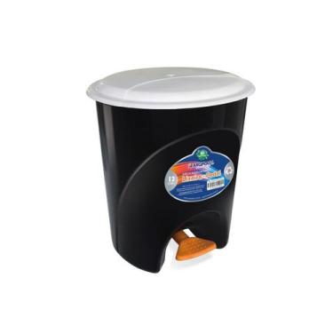 Imagem de Lixeira Cesto Com Pedal e Tampa Articulada 12 Litros CP12PM Arqplast