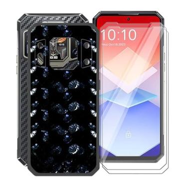 Imagem de KJYFOANI Capa para Oukitel WP30 Pro, com [2 películas protetoras de tela de vidro temperado], capa de silicone macio preto à prova de choque capa de proteção amortecedora para Oukitel WP30 Pro (6,8 polegadas) - XT24