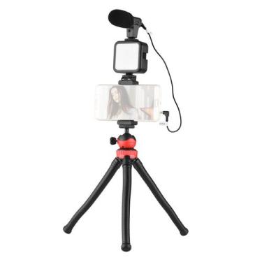 Imagem de Kit Gravação Vlogger Jumpflash 04Lm Microfone, Led, Tripé
