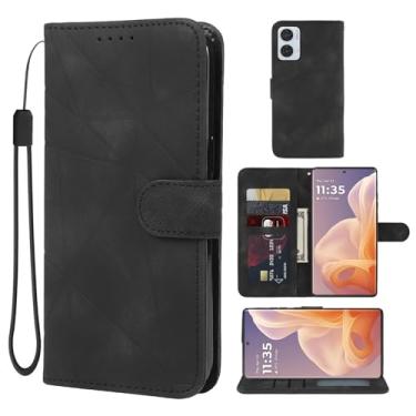 Imagem de Wanyuexes Capa para Moto G85 5G, Motorola S50 Neo XT2427-3 Capa carteira de couro flip com suporte para cartão de crédito para Motorola Moto G85 5G preta