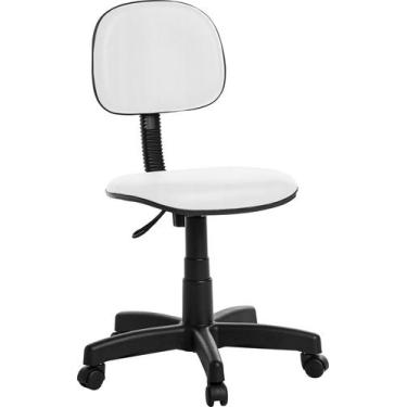 Imagem de Cadeira de Escritório Giratória Secretaria Branco - RB Cadeiras