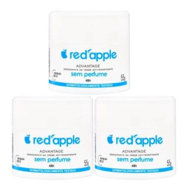 Imagem de Kit 3 Desodorante Em Creme Sem Perfume 55G - Red Apple