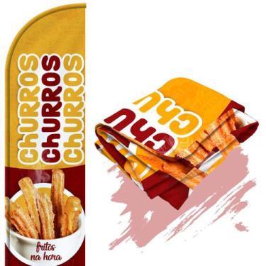 Imagem de Bandeira Para Wind Banner Dupla Face (só tecido) Churros - Fadrix