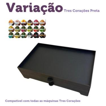 Imagem de Bandeja porta capsula grande com 2 gavetas suporte aparador servir apo