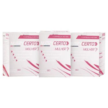 Imagem de Polivitamínico Nutrycerto Mulher 60cps Kit 3 Unidades - Biofhitus
