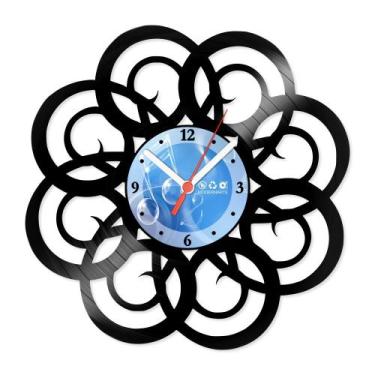 Imagem de Relógio De Parede Disco Vinil Diversos - Flor Arabesco - VDI-015 - Mod