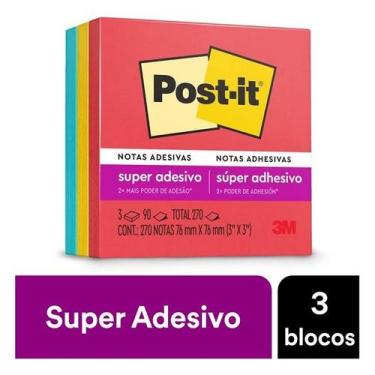 Imagem de POST-IT Diversao 76MM X 76MM 3 Blocos de 90 Folhas 3M