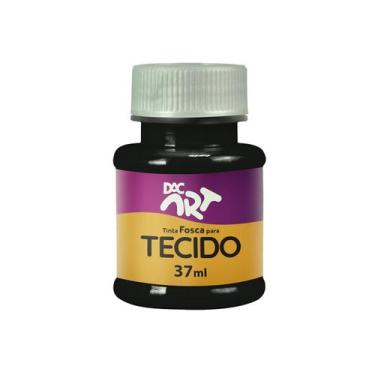 Imagem de Tinta para Tecido Preto Fosca 37ml DAC Art