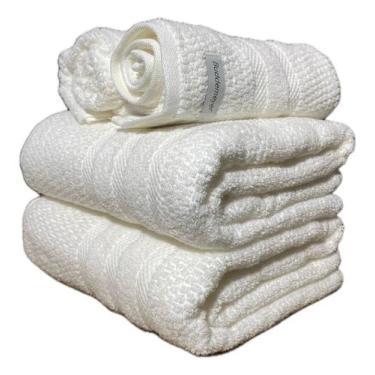 Imagem de Jogo Toalha Banho Buddemeyer Vanilla Extra Soft Algodão 4pçs, BRANCO 1