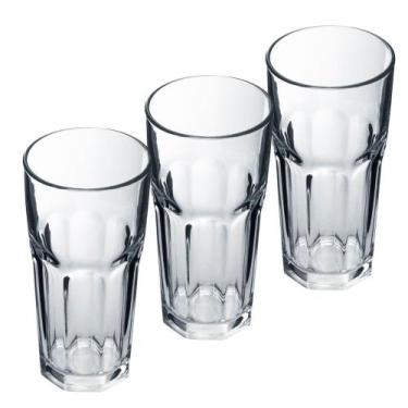 Imagem de Conjunto de Copos Tipo Milkshake Long Drink 325ml 3 Peças - Em Casa Te