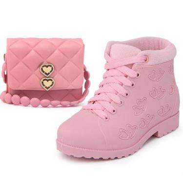 Imagem de Kit Bota e Bolsa Feminina Infantil Tiracolo Transversal - Dayane Shoes