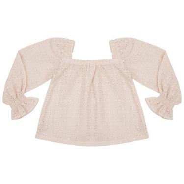 Imagem de Blusa Infantil Look Jeans Bata Rosa, M