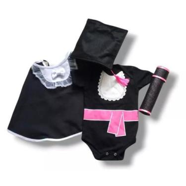 Imagem de Body Bebe Formatura de Mesversário - isis baby, Kit formatura rosa, GG