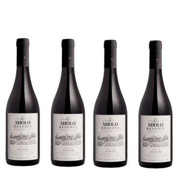 Imagem de Kit 4 Un Vinho Miolo Reserva Syrah 750 ml