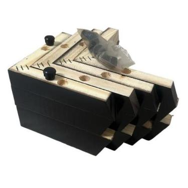 Imagem de pés para sofá madeira / kit 500 cantoneira tabaco s/ sapata plástica s