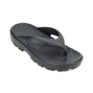 Imagem de Chinelo Sandália Tratorado Nuvem Ortopédico Dedo Leve Macio (Preto, BR, Adulto, Numérico, 37)