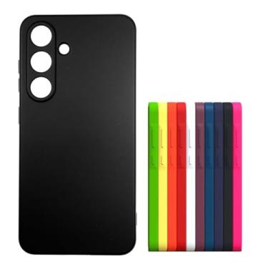 Imagem de Capa Capinha Case Compativel com Samsung Galaxy S25 Plus Silicone Macia Aveludada Forro Interno Com Proteção De Câmera Preta