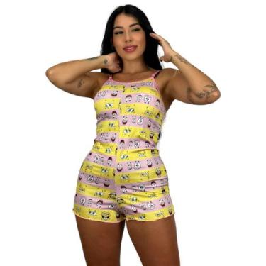 Imagem de Macaquinho Pijama Estampado Temático Divertido Ondinha Regulável Roupa