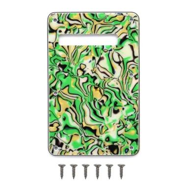 Imagem de Placa traseira de guitarra com 6 furos Strat Tremolo para Fender USA/Mexican Standard Stratocaster (concha verde)