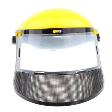 Imagem de Esquirla Trimmer Face Shield Equipamento de trabalho genérico Proteção Face Guarda Máscara de cortador de grama para a agricultura de mineração de mineração de, Amarelo