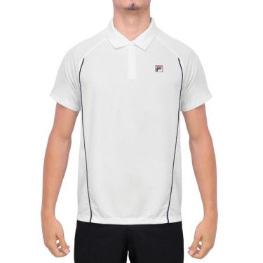 Imagem de Camisa Polo Fila Match Branco e Marinho