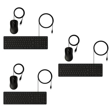 Imagem de Kit Teclado e Mouse Com Fio USB Intelbras CCI 20 Preto - 3 Unidades