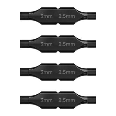 Imagem de Galvanox Pontas de substituição de chave de fenda dupla face hexagonais de 3 mm - 2,5 mm para multiferramentas Leatherman (pacote com 4)