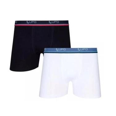Imagem de Kit 2 Cuecas Boxer Algodão c/ elastano 523 088 Lupo Original, 930, Pre