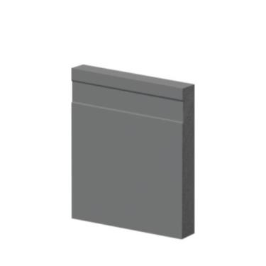 Imagem de Guarnição Poliestireno 10cm Frisado Cinza 41010 Arquitech