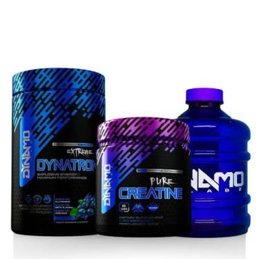 Imagem de Kit Creatina 100% Pura 300G + Dynatron 630G + Galão Dynamo - Dynamo La