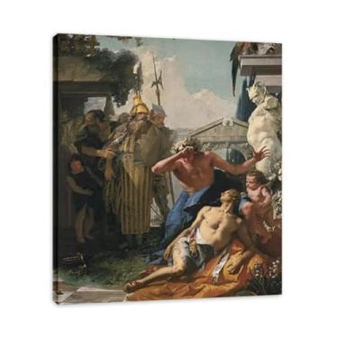 Imagem de A Morte de Hyacinthus Giovanni Battista Tiepolo Impressão em tela – Obra-prima rococó barroca, pintura escolar de Veneza, pintura a óleo decorativa para galeria doméstica 20 x 24 cm