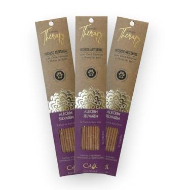Imagem de Kit com 3 Incensos Naturais e Artesanais Vareta Therapy Alecrim e Floral de Bach ELM