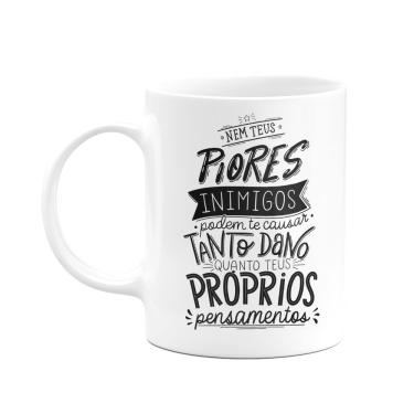 Imagem de Caneca Motivação - Nem teus piores inimigos