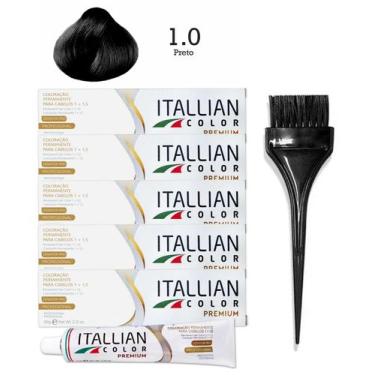 Imagem de 5 Unidades Coloração Itallian Color 1.0 Preto - Itallian Hairtech