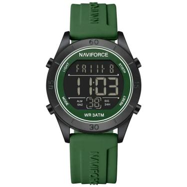 Imagem de Relógio Feminino Esportivo Tela Lcd Digital Pulseira Silicone Impermeavel 3atm Verde Escuro