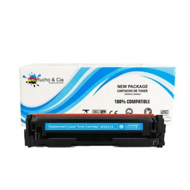 Imagem de Toner Compatível W2021X 414X Ciano M454DW M479 Sem Chip 6K - Cartucho 