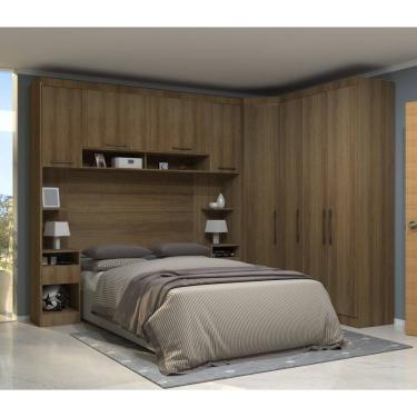 Imagem de Guarda Roupa Dormitório Modulado Paris Casal 1,38 m Canto - Roupeiro Luciane M01
