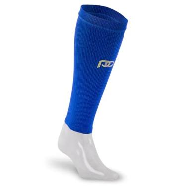 Imagem de Manga de compressão de panturrilha Pro para alívio da dor na panturrilha | Protetor de panturrilha para corrida, ciclismo, enfermeiros e esportes, Royal Blue, Large/X-Large