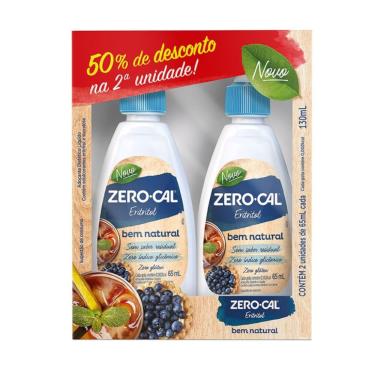 Imagem de Adoçante Líquido Zero-Cal Eritritol 2 Unidades de 65ml Cada