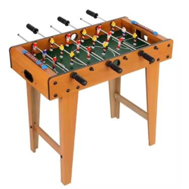 Imagem de Mini Mesa de Jogos Portáteis Pebolim, Sinuca ou Air Hockey Madeira Resistente (Pebolim)