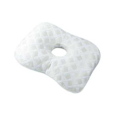 Imagem de IEUDNS Travesseiro para piercing de orelha, travesseiro para dormir, protetor de relaxamento para usar fones de ouvido, brincos, suporte de pescoço macio com, Branco