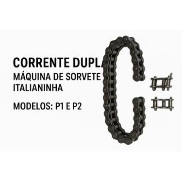 Imagem de Corrente dupla máquina sorvete italianinha p1p2