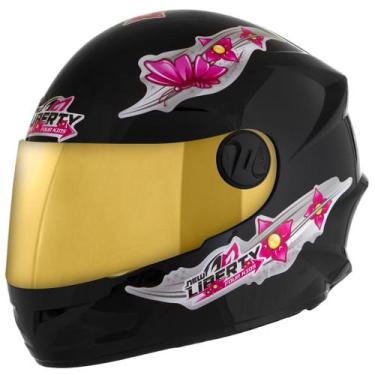 Imagem de Capacete Fechado Pro Tork Liberty Four Kids For Girls Vis. Dourada, Pr