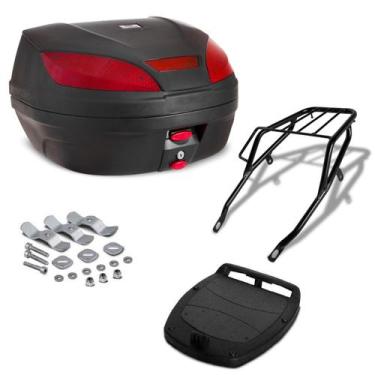 Imagem de Baú Bauleto Preto 52 Litros Com Bagageiro Moto Xlr 125 1996 Até 2003 P