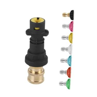 Imagem de Gralara Conector adaptador para lavadora de alta pressão, peça de reposição para ferramenta de limpeza para irrigação de jardim e gramado, Conjunto de 7 Bicos